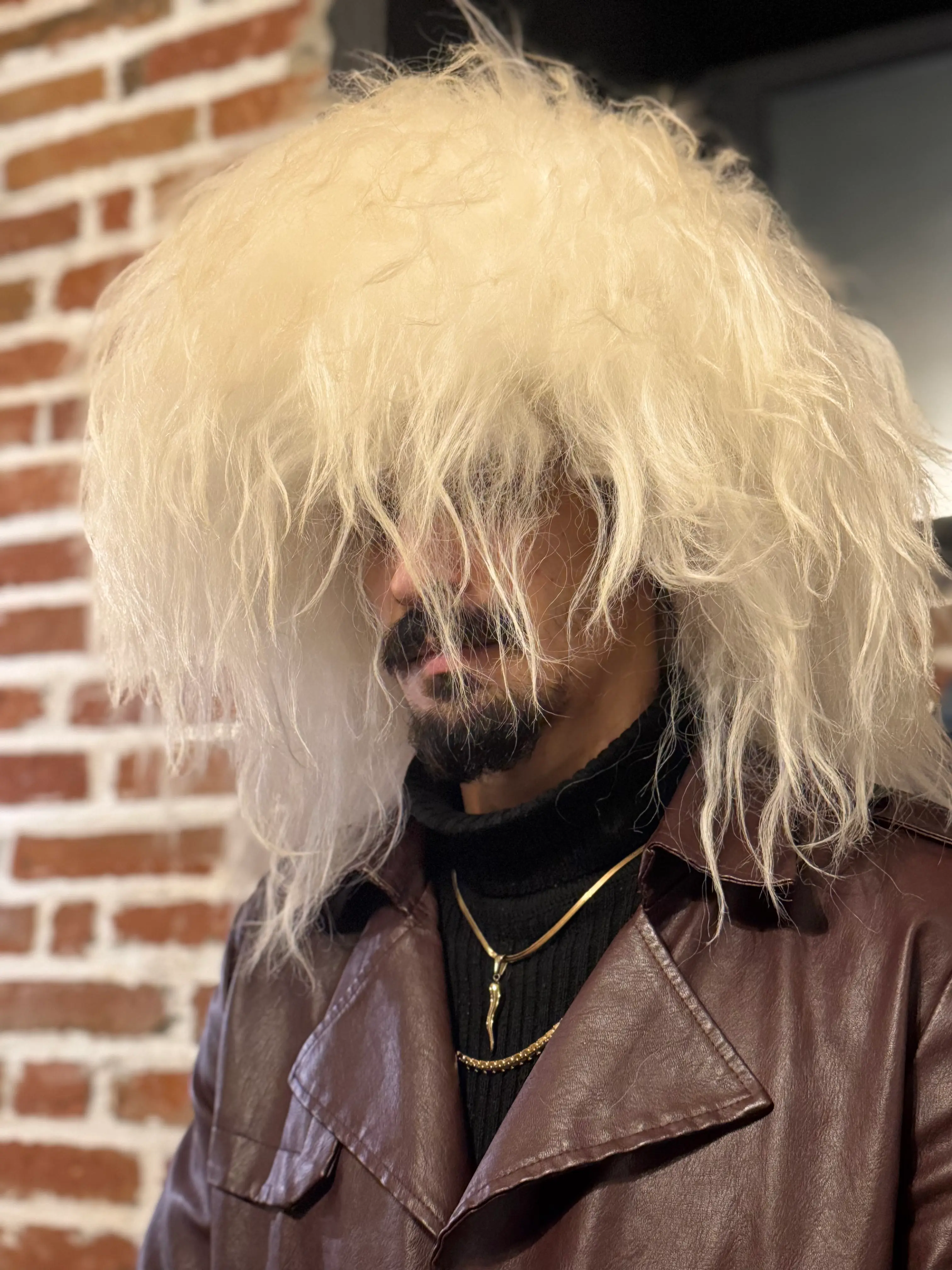 White Big Sheepskin Papakha Hat - Large Fluffy Traditional Style
